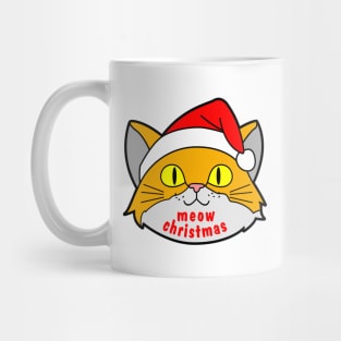 Funny Cute Cat Celebrate Christmas Mug